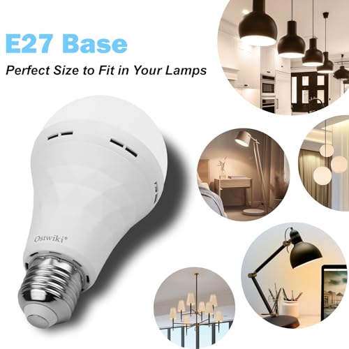 6 Pack Rechargeable Light Bulbs Led Battery Backup Bulb for Lamps (6 Count)