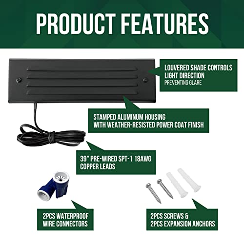 Low Voltage Lengthened LED Step Lights (6 Count)
