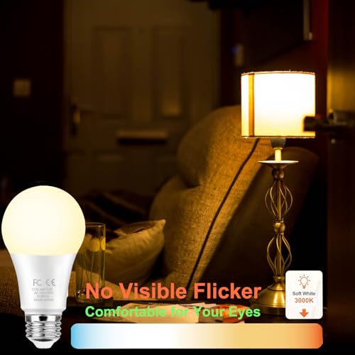 12W A60 Smart Light Bulb with a 2.4GHz Remote Control