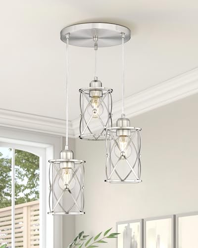 Brushed Nickel Dining Room Chandelier Light Fixture