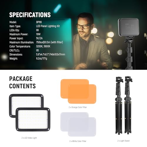 BASICS LED Video Light (2 Count)