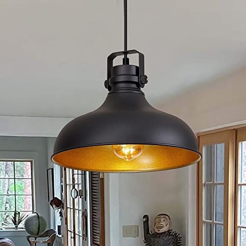 Black Farmhouse Pendant Lights Kitchen Island Fixtures (3 Count)