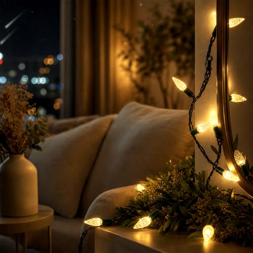 C6 Gentle Twinkle Christmas Lights (Warm White / 60 LED)