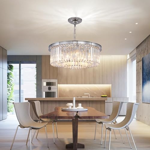 Crystal Chandelier Modern Chrome Chandeliers Lighting Pendant Ceiling Light Fixture 3