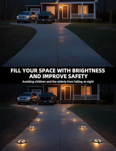 Solar Driveway & Deck Lights 8 Pack Dock Marine Ground LED Lights (8 Count)