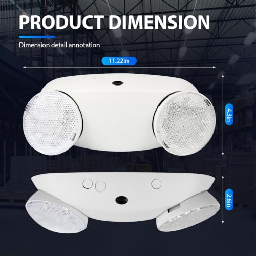 2 Pack Commercial LED Emergency Light