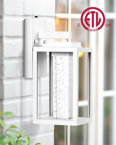 White Exterior Lighting Fixtures Wall Mount for House