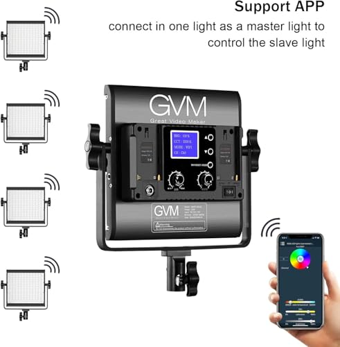 GVM RGB LED Video Lighting Kit (3 Count)