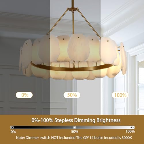 Round Alabaster Chandelier