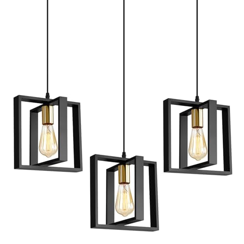 Black Pendant Lights Kitchen Island Set of 3 (3 Count)