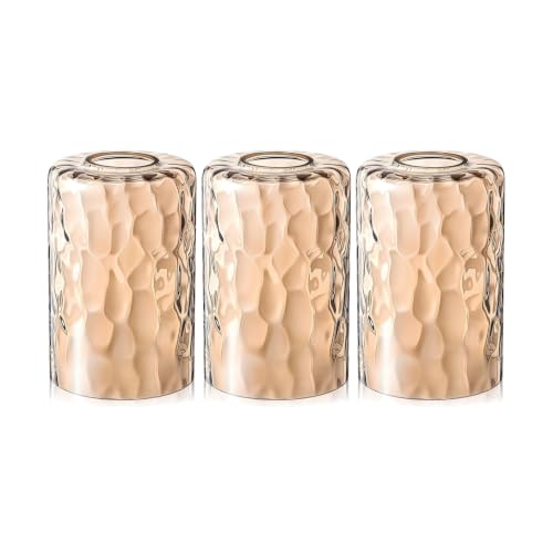 3 Pack Amber Glass Lamp Shade Replacements