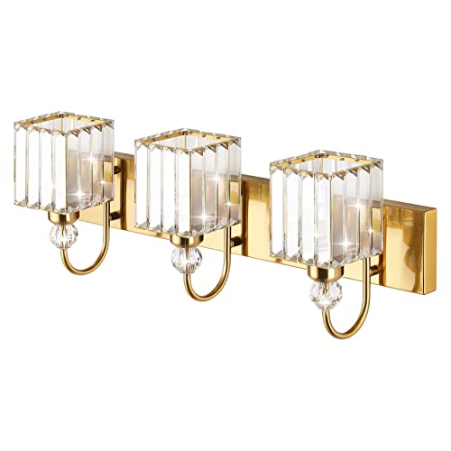Modern Gold Crystal Vanity Lights for Bathroom 3