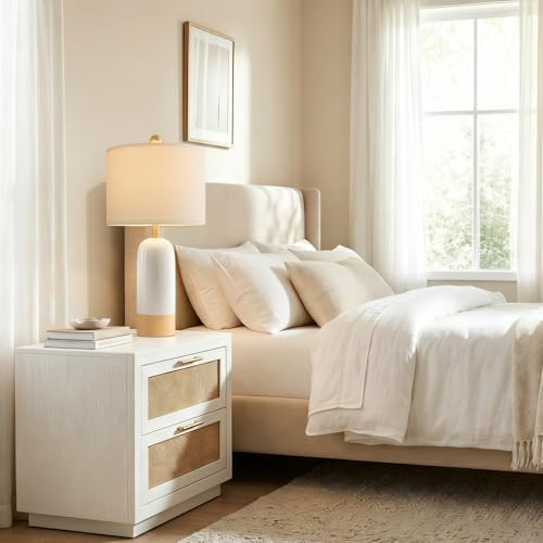 24'' White Ceramic Table Lamps Set of 2 (2 Count)