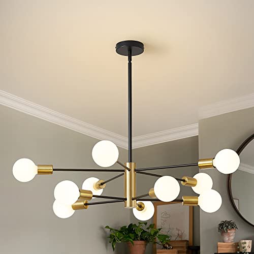 Sputnik Chandeliers Modern Black and Gold Chandeliers 10