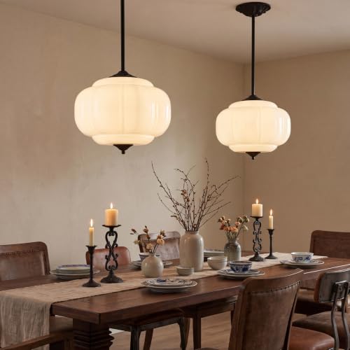 15 in White Milk Glass Ceiling Light Fixture