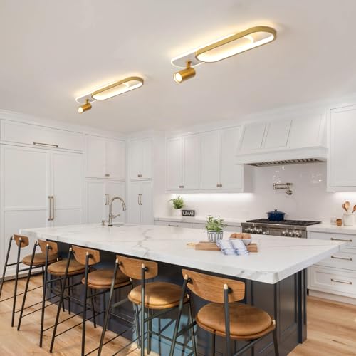 31.4inch Modern LED Ceiling Light 40w Gold Linear Ceiling Light