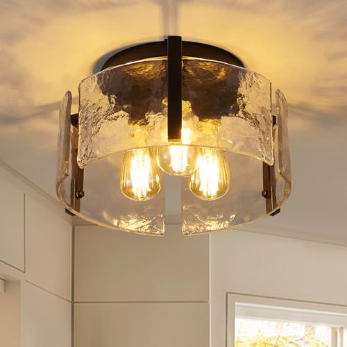 Black Semi Flush Mount Ceiling Light Fixture