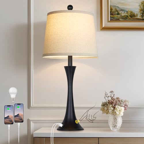 27.5" Black table Lamps for Living Room