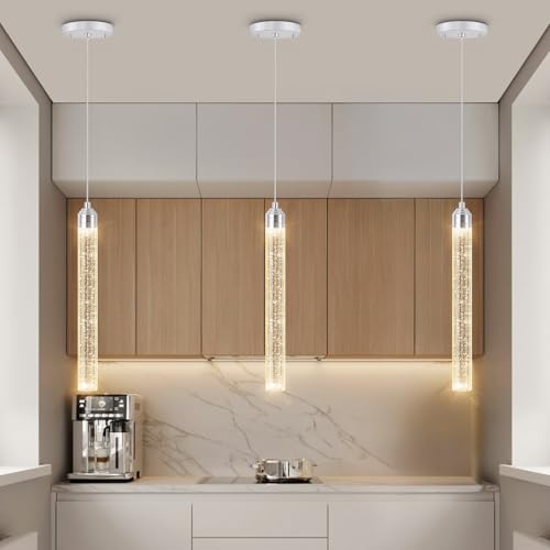 1 Light Modern Crystal Pendant Lighting LED Dimmable Pendant Light Kitchen Island Dining Room