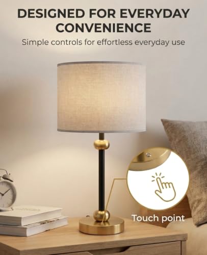 Touch Table Lamps for Night Stands (2 Count)