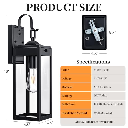 18'' Large Motion Sensor Outdoor Lights (2 Count)