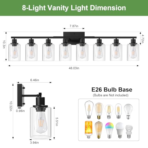 8 Light Bathroom Light Fixtures