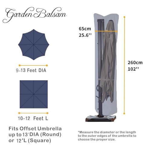 Patio Umbrella Cover for 9ft to 13ft Offset Umbrella