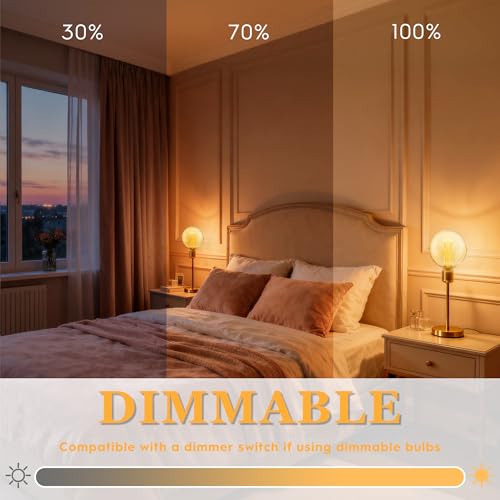 Globe Decorative Light Bulb Vintage Edison LED Soft Warm Amber G125