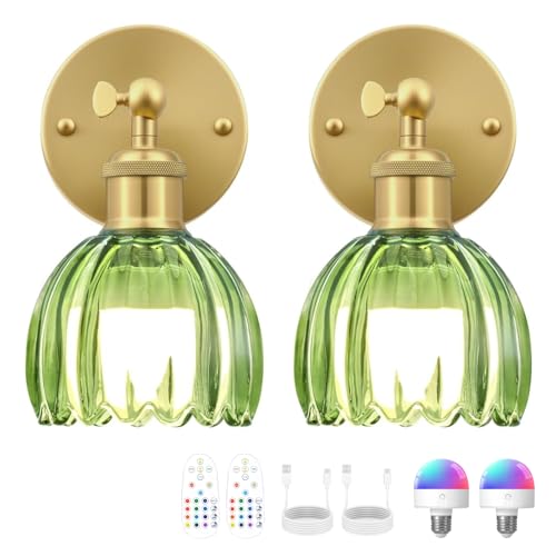 Vintage Battery Operated Wall Sconce (2 Count)