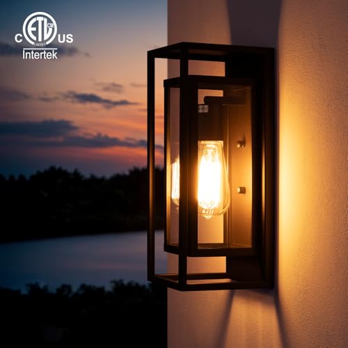 14" Modern Outdoor Porch Wall Light (2 Count)