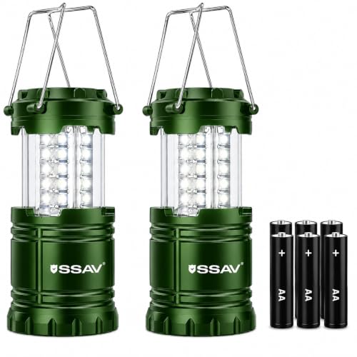 2 Pack Battery Powered LED Lanterns with Batteries for Each Lantern (2 Count)