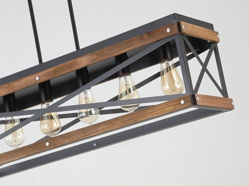 Rustic Farmhouse Plug in Kitchen Island Lighting