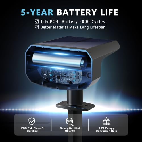 Solar Spotlights Outdoor Waterproof with Focus Beam (2 Count)