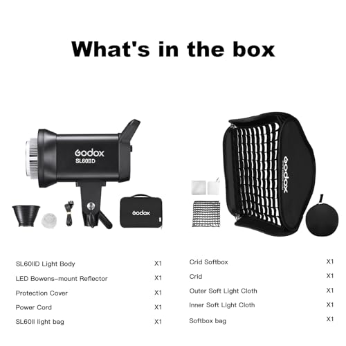 SL60IID LED Video Light 70Ws 5600K Version CRI 95+ Qa>90