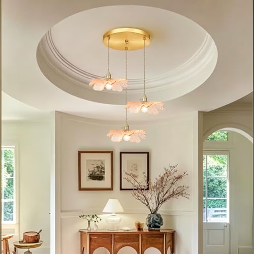 Amber Glass Pendant Chandelier