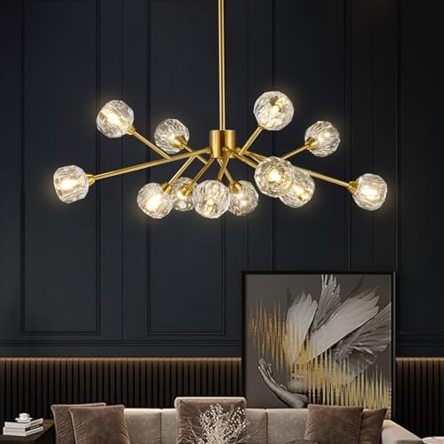 Gold Sputnik Chandeliers for Living Room