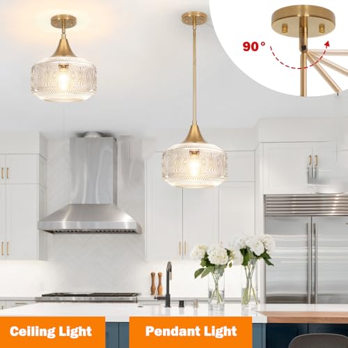 Vintage Gold Pendant Light