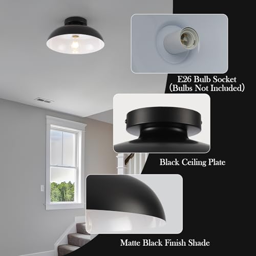 Black Semi Flush Mount Ceiling Lights