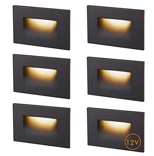 12V Low Voltage 3 Color Indoor and Outdoor LED Step Light (6 Count)