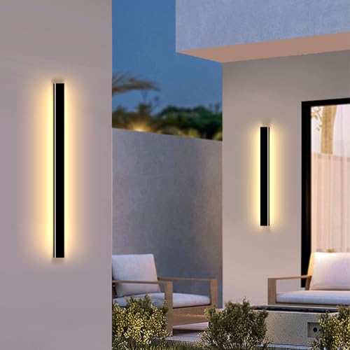 Modern Outdoor Wall Lights 31 Inch Long Wall Sconce LED IP65 Waterproof Outdoor Wall Lamp 3000K Modern Wall Mount Exterior Light Fixture for House Garage