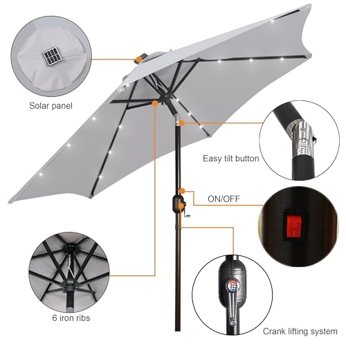 7.5 ft Solar Umbrella
