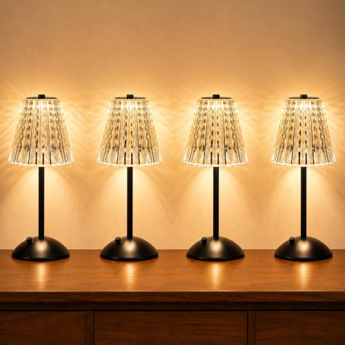 4 Pack Rechargeable Cordless Table Lamp (4 Count)