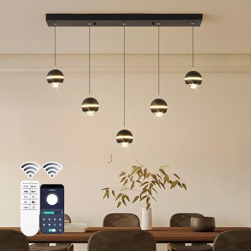 Modern LED Pendant Light Dimmable 36in Crystal Globe LED Chandelier