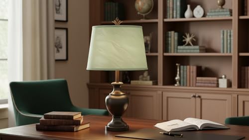 32143A Transitional Hardback Empire Shaped Spider Construction Lamp Shade in Greyish Green