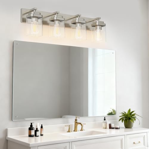 Brushed Nickel Bathroom Light Fixtures
