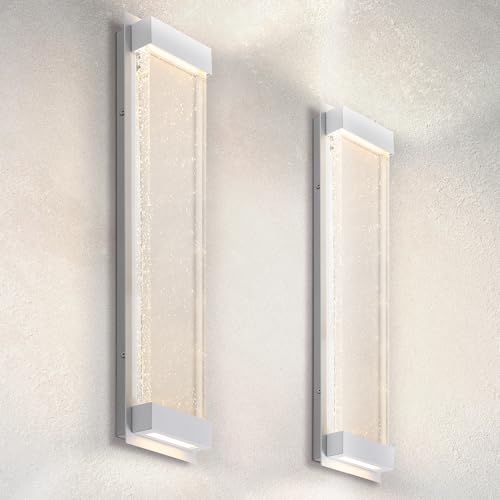 LED 24" Bubble Glass Wall Light Fixture (2 Count)