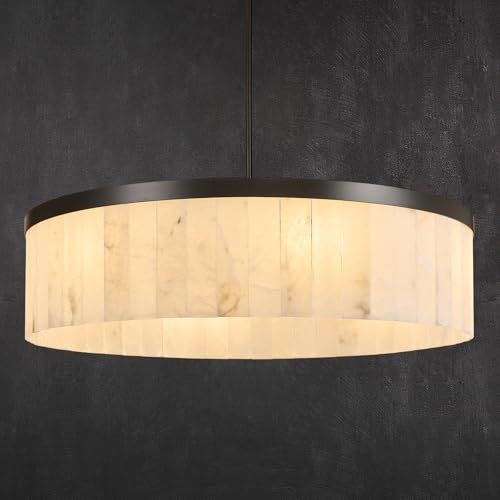 42" Round Alabaster Chandelier