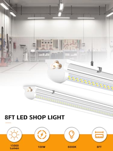 10Pack 8FT LED Shop Light (10 Count)
