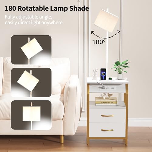 End Table with Floor Lamp