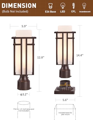 Oil Rubbed Bronze Outdoor Post Lights